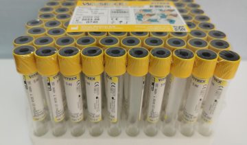 Tub de recoltare (vacutainer) biochimie VACUSENCE+ galben, 5ml, 13×100, Ser Gel Clot